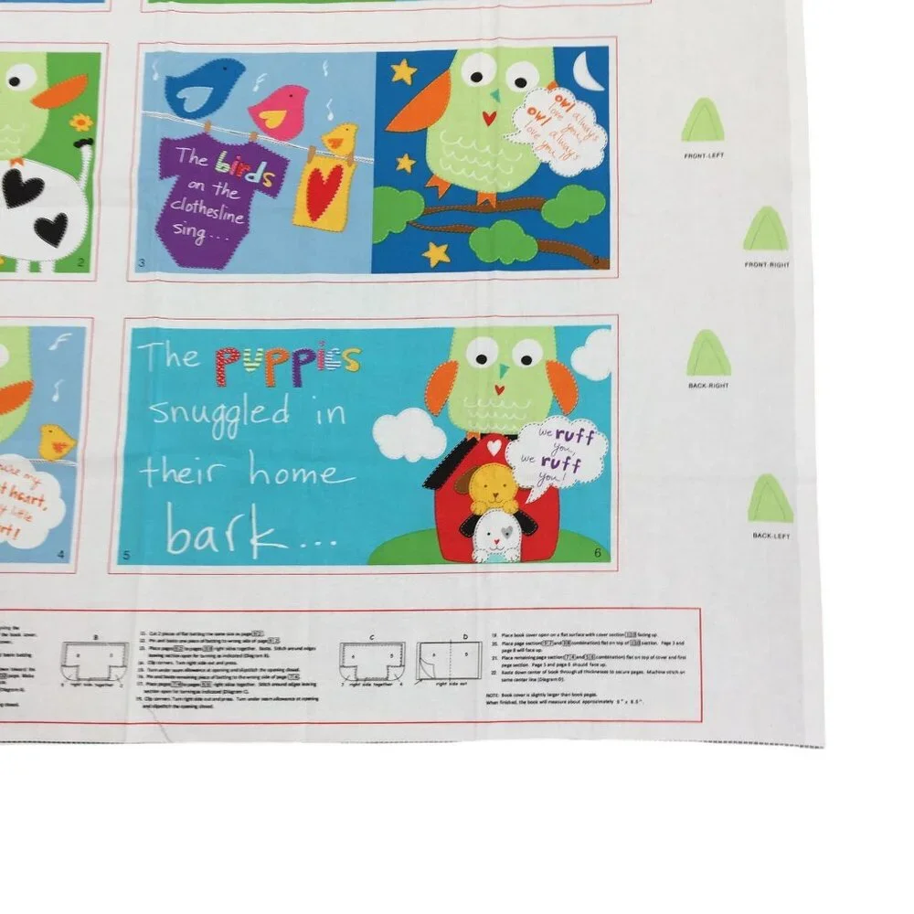Studio E Huggable‎ & Loveable Whooo Loves You Soft Book Fabric Panel 44x35